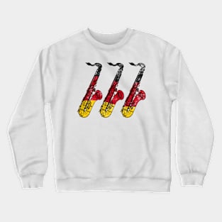 Saxophone German Flag Saxophonist Sax Player Germany Crewneck Sweatshirt